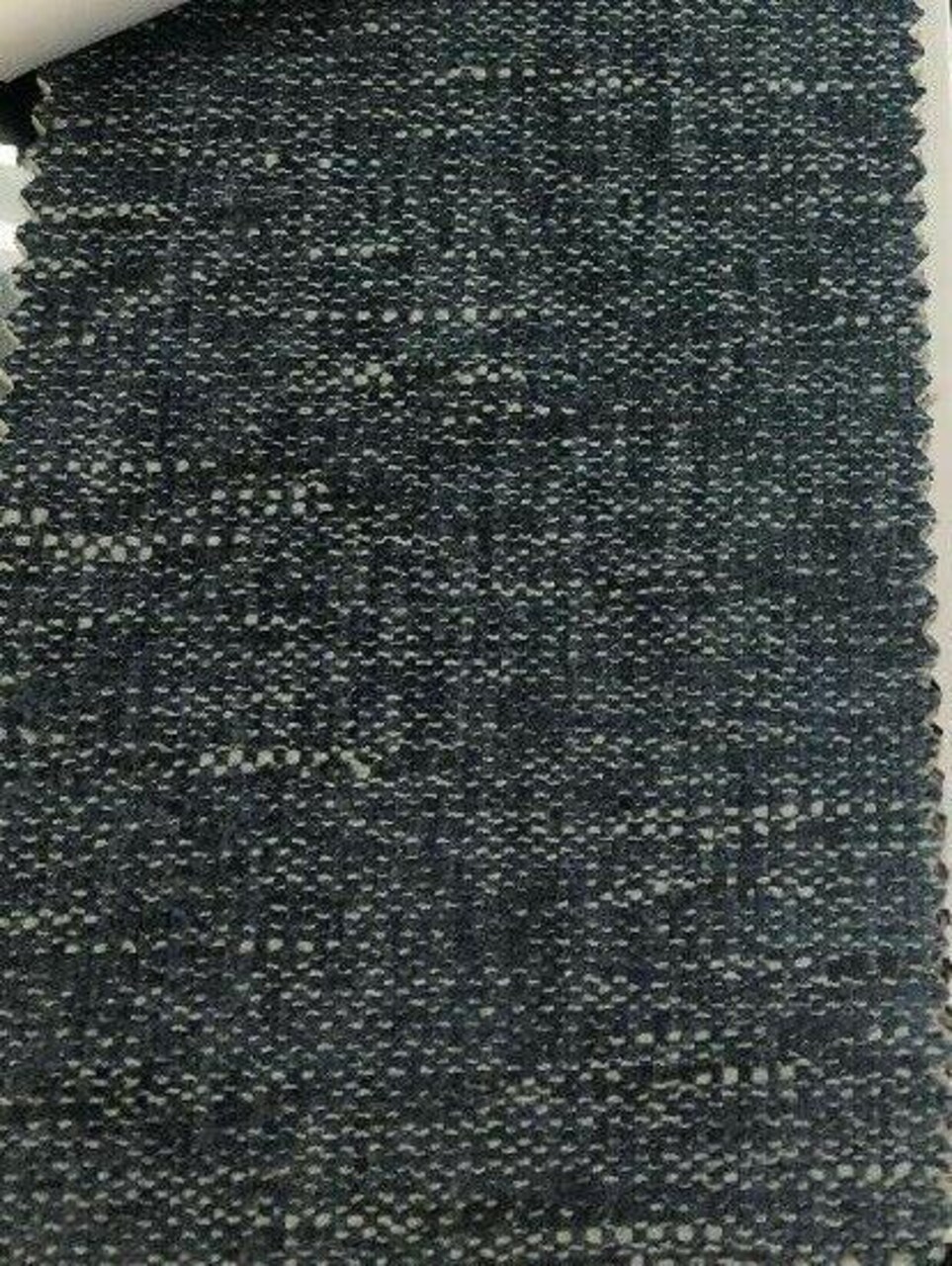 1 Yard Upholstery Chenille Fabric Avenger Denim Blue Tweed Soft 100% Woven Polyester 54 Inch Width